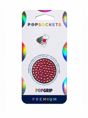 Siam Red AB Luxe Crystals PopSocket Phone Holder Grip New
